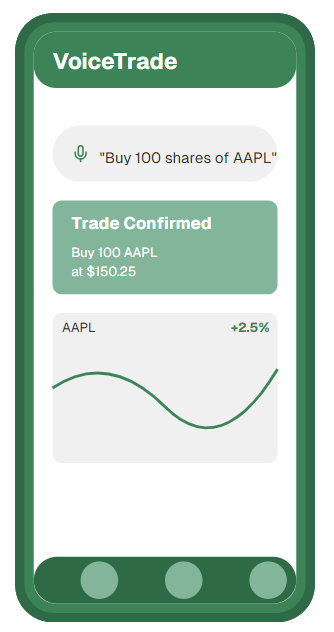 Voice Trade AI Application Interface